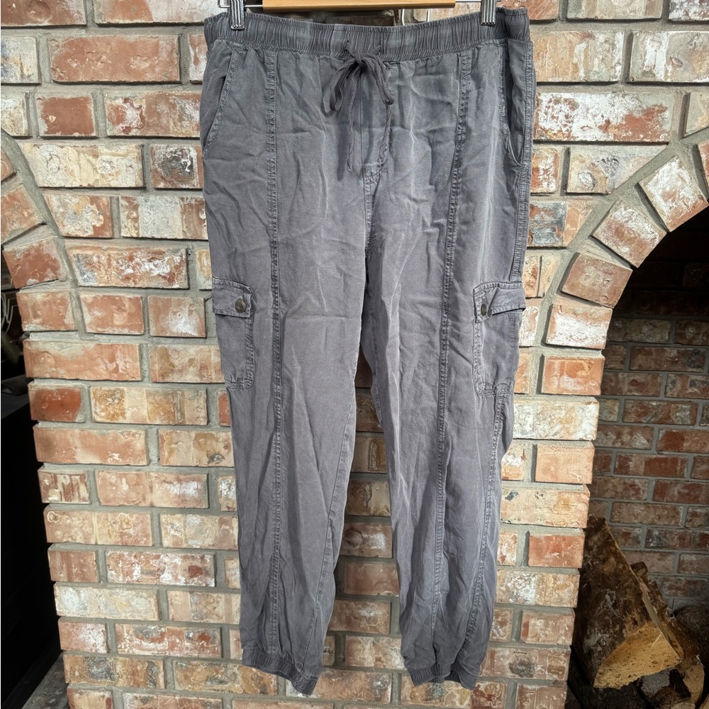 Velvet Heart Gray Tencel Track Pants - Sz Lrg